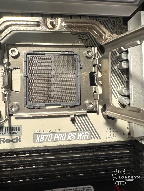 Charred AMD Ryzen 9950X3D CPU contact pads.