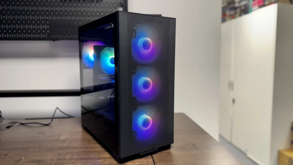 Closer shot of the Radeon RX 9070 XT GPU.