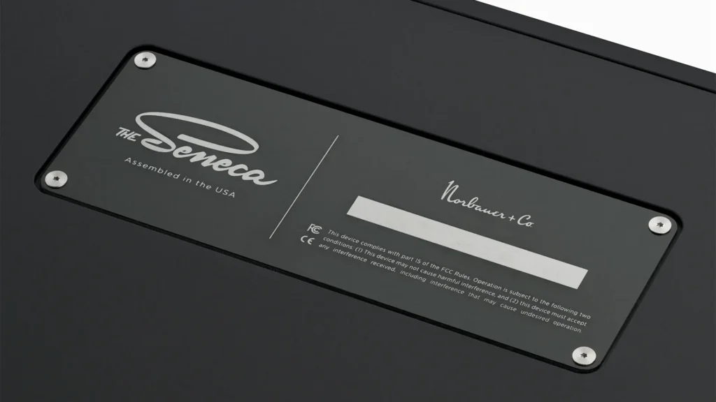 Rear view showing the Lemo connector port