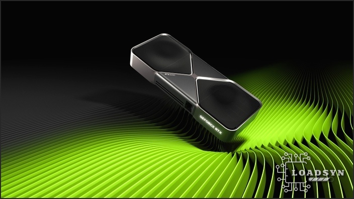 Close-up of the NVIDIA RTX 5090 Founders Edition showing the dual flow-through fans and compact size.