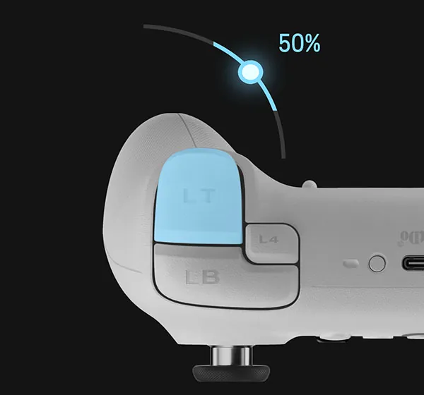 Close-up of customizable trigger mechanisms.