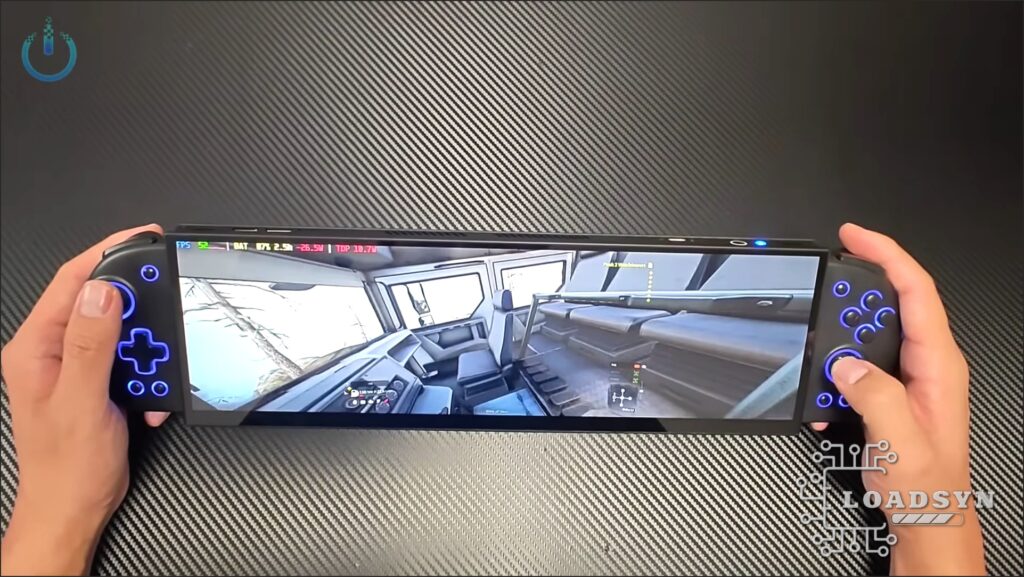 Annotated image of the DIY ultra-wide handheld