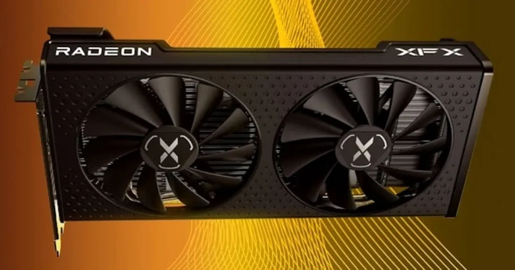 The XFX Speedster SWFT 210 with its dual-fan cooling solution.