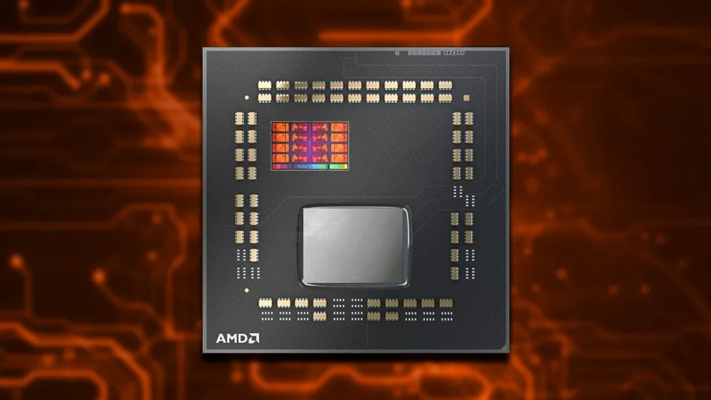 Diagram of AMD Ryzen 3D V-Cache stacking showing the core and cache layers.