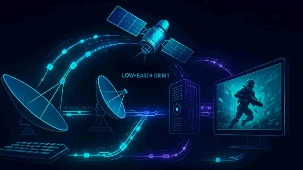 Diagram showing the four stages of cloud gaming latency: Input, Network RTT, Server Processing, and Client Decoding.