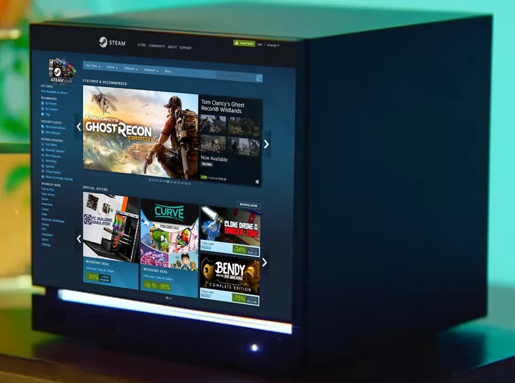 Steam Machine with missing texture checkerboard pattern