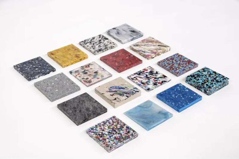 Recycled plastic tiles