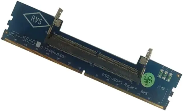 Alt view image 5 of 5 - Laptop DDR5 RAM to SO DDR5 U-DIMM Desktop Adapter Card, Memory Tester SO DDR5 to DDR5 U-DIMM Converter