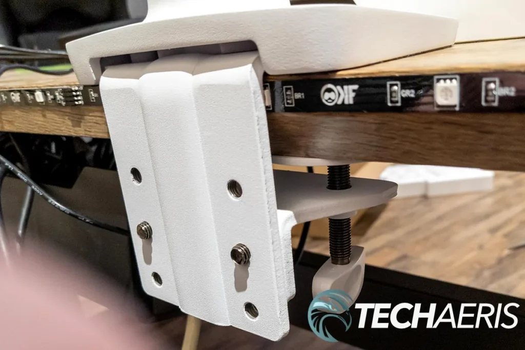 Attaching the Ergotron HX Desk Monitor Arm with HD Pivot desk clamp