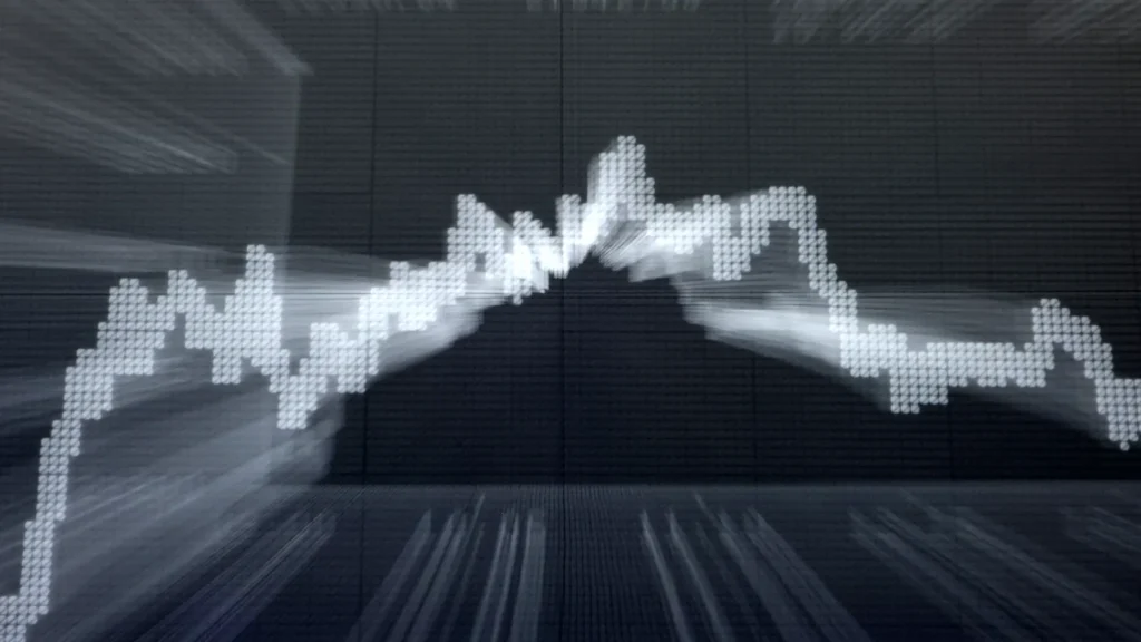 A conceptual statistics graph or ticker showing rising performance metrics.