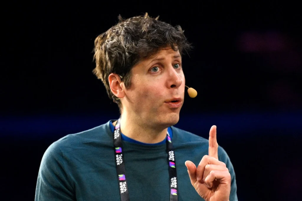 Sam Altman Cofounder and CEO of OpenAI speaks during the Italian Tech Week 2024