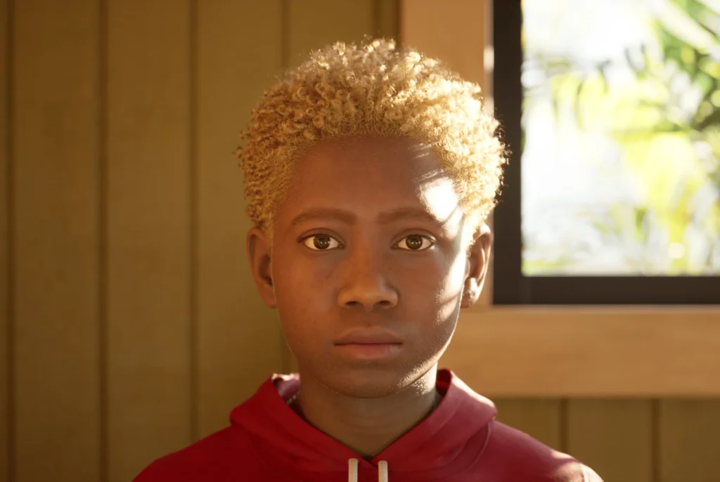 A Metahuman character built in Unreal Engine 5.