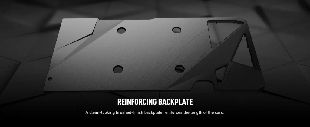 reinforced backplate study material strong graphics card support passive cooling