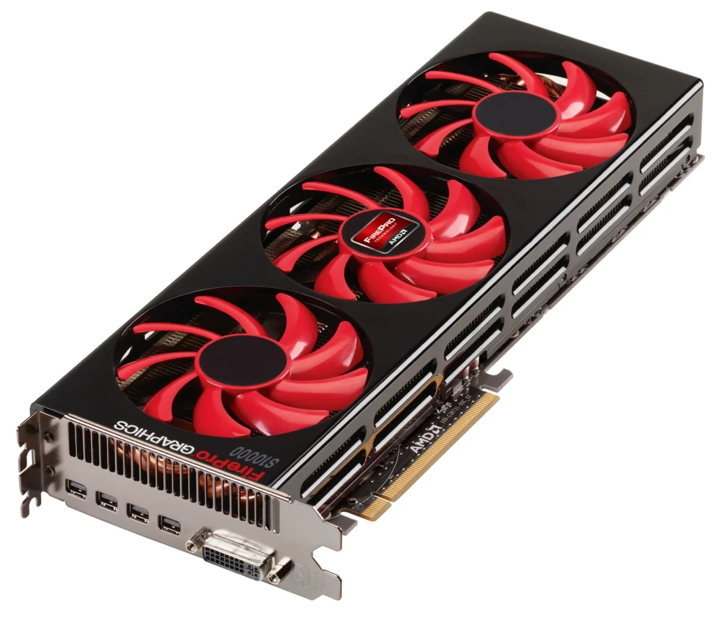AMD FirePro S10000 6GB PCIe 3.0 Active Cooling - Angled View
