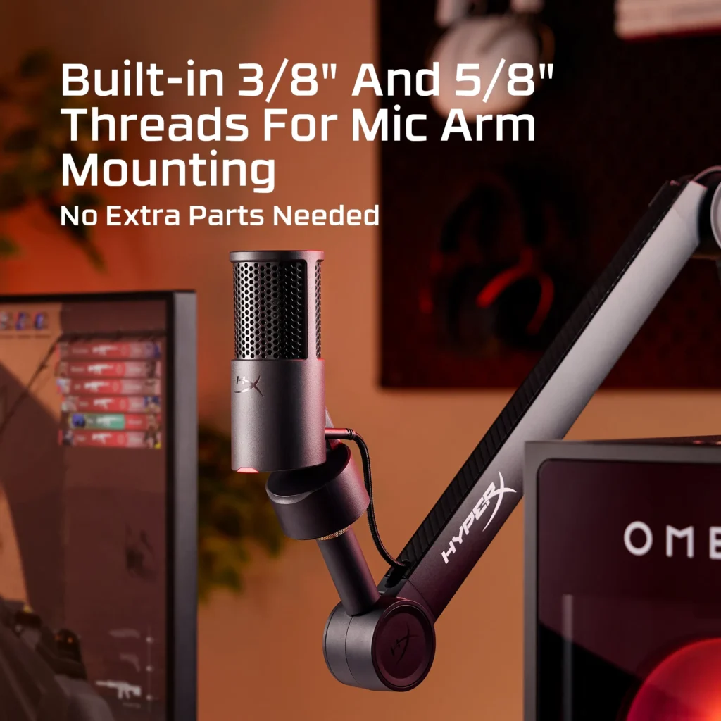 HyperX Solocast 2 BLK Mic - 06 showing mic arm threads