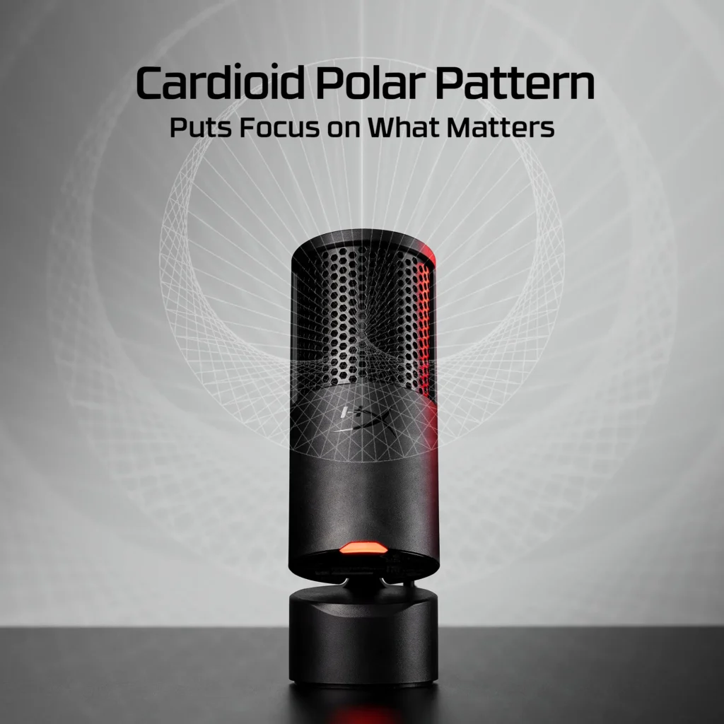 HyperX Solocast 2 BLK Mic - 08 illustrating cardioid polar pattern