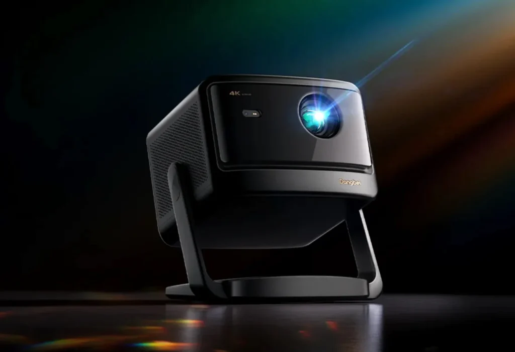 The DBox02 Pro is described as "a cutting-edge 4K laser projector that blends cinematic performance with intelligent adaptability"