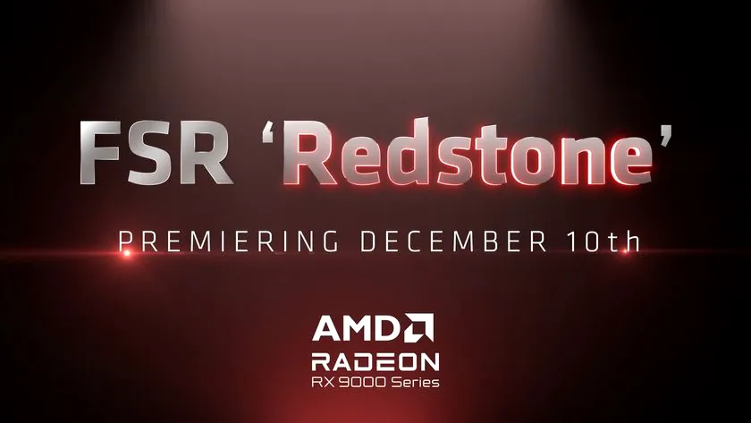 The FSR Redstone logo, and its launch date of December 10th.