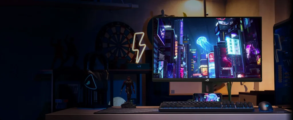 ROG Strix XG27UCS displaying vibrant colors