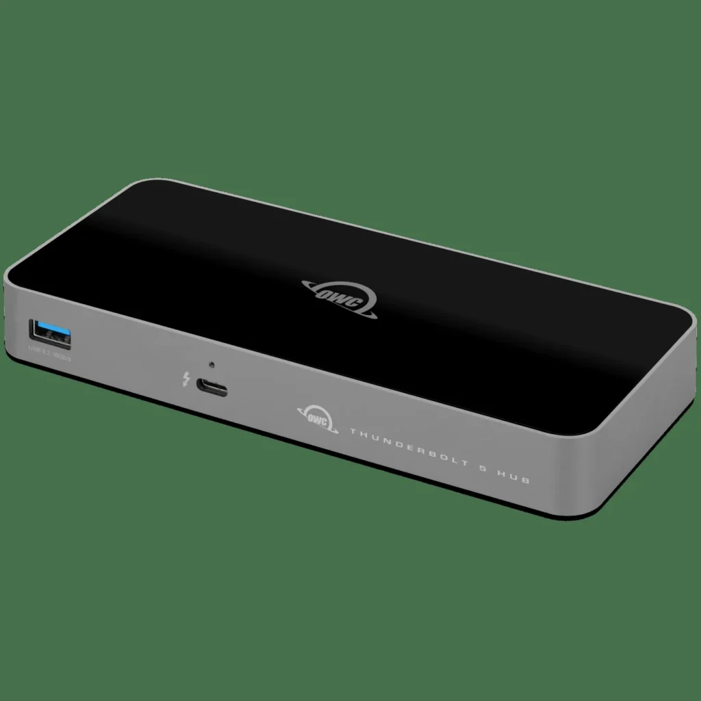 OWC Thunderbolt 5 Hub facing left