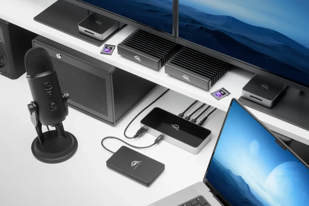 OWC Thunderbolt 5 Hub on desktop