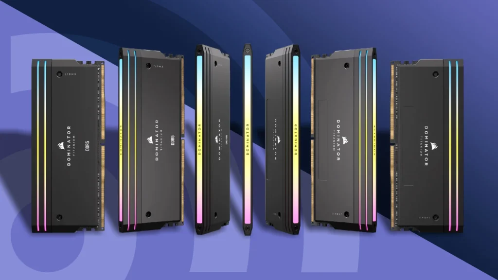 A row of the best DDR5 RAM modules