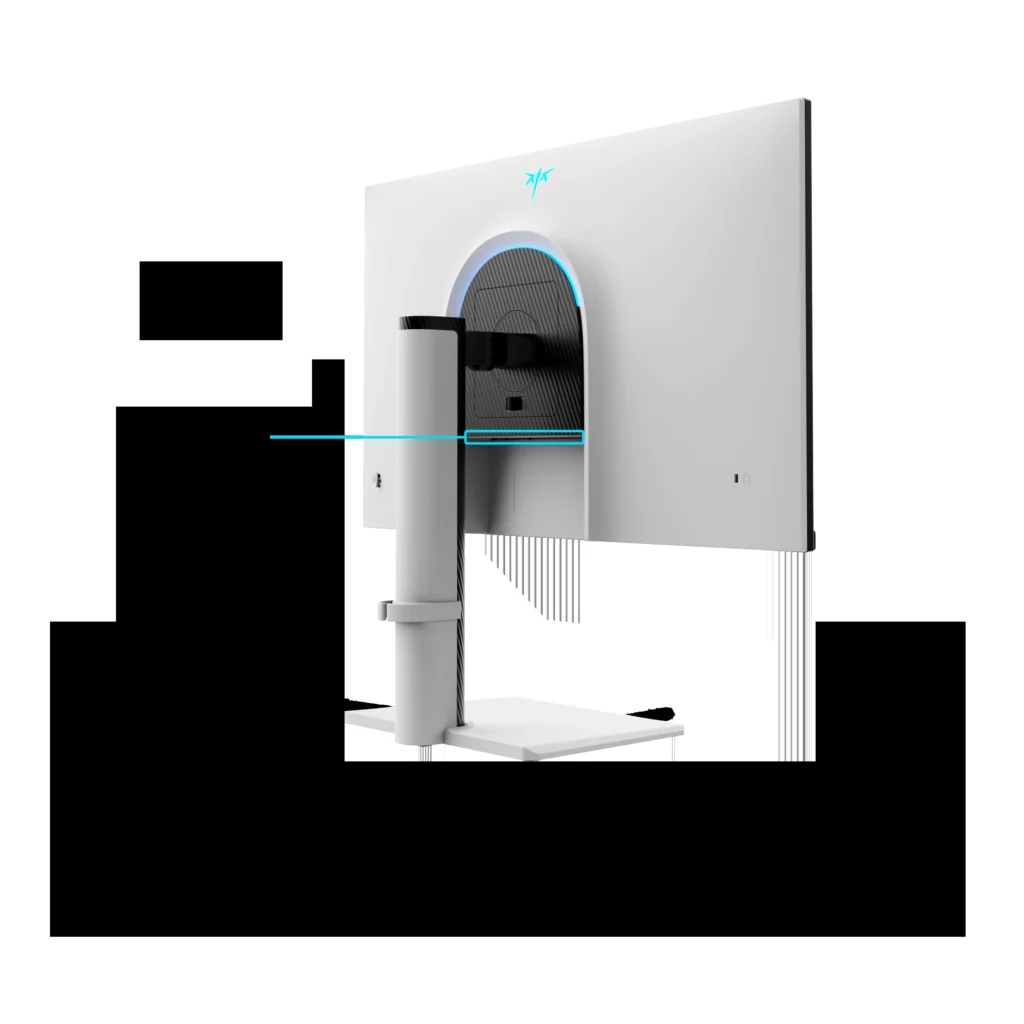 KTC 27" Gaming Monitor - White design, sleek stand, and esports-ready