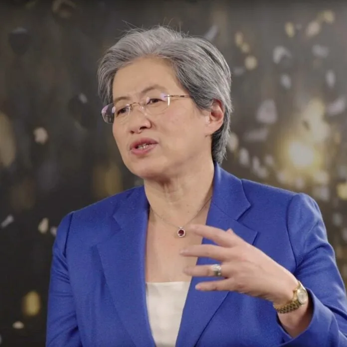 AMD CEO Lisa Su giving a presentation