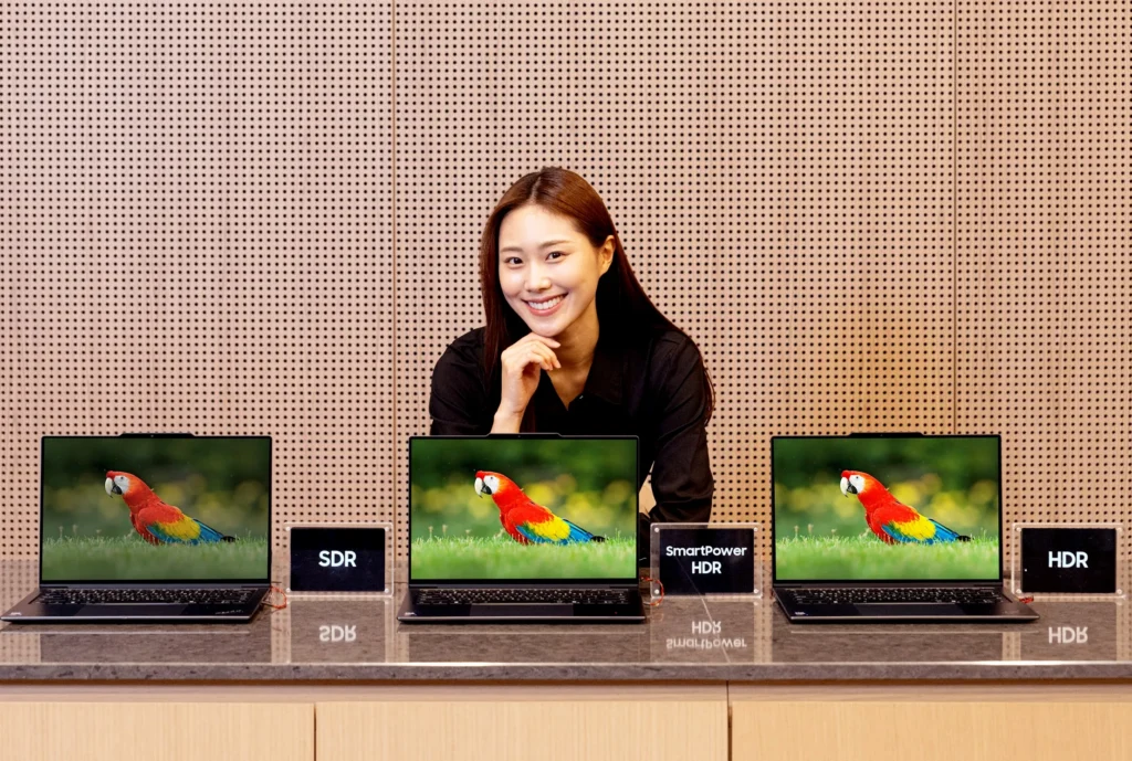 SmartPower HDR™ picture quality, recently developed by Samsung Display, compared with SDR and conventional HDR